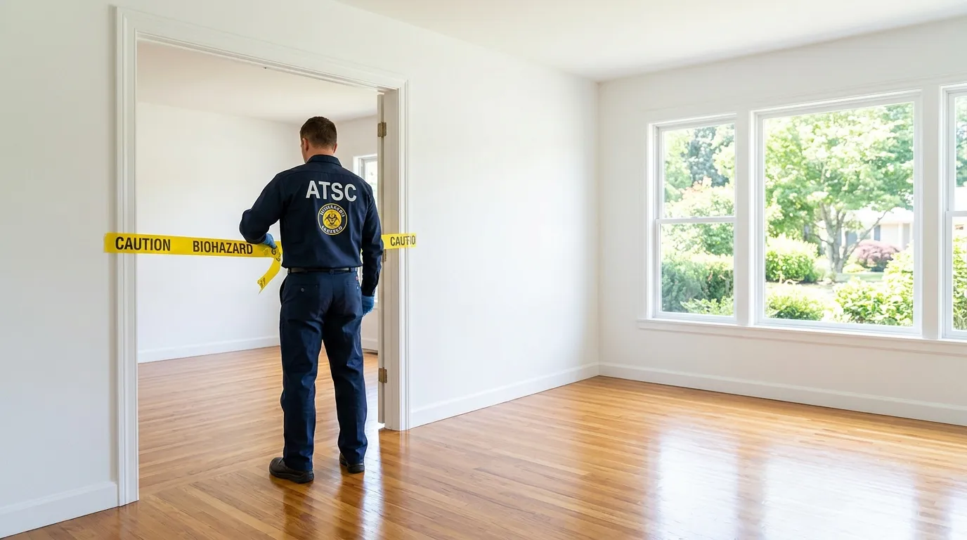 Certified biohazard cleanup crew performing Crime Scene Cleanup in Carthage